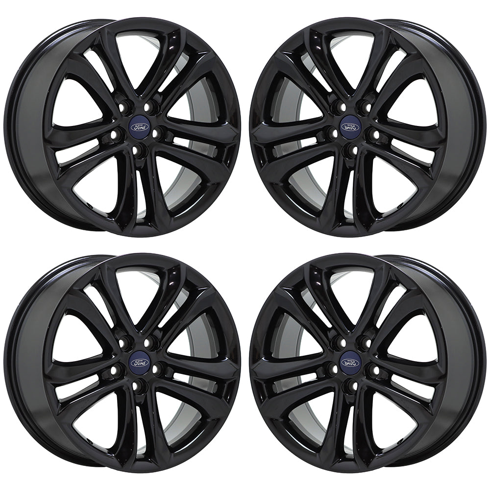 18" Ford Edge Gloss Black wheels rims Factory OEM set 10044